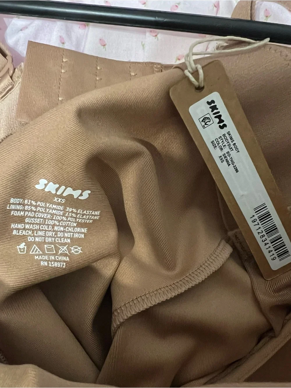 SKIMS Bodysuit Underwire Thong Bodysuit Sienna Size XXS NWT